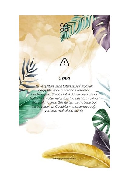 Gogo Tropikal Kolonya 250ML Cam Şişe modelleri