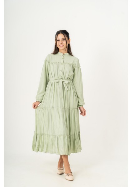 Selya Kız Çocuk Elbise Yeşil