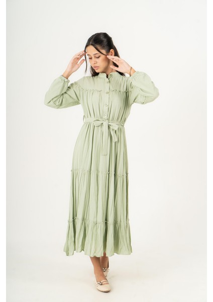 Selya Kız Çocuk Elbise Yeşil