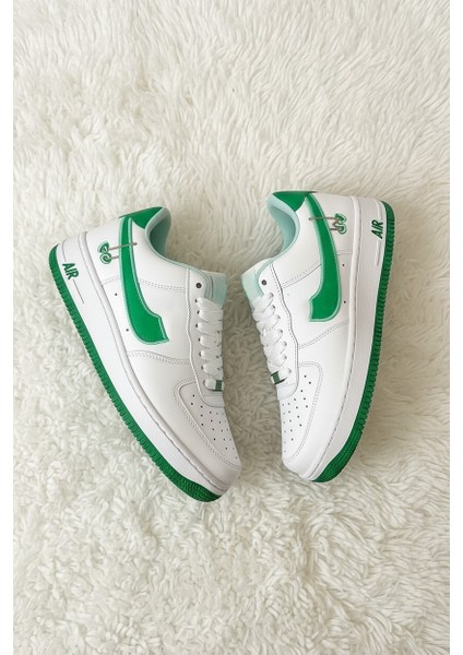 Happy Valentines Day Force 1 Kirazlı Sneaker Yüksek ve Kaydırmaz Yüksek Tabanlı Kadın Spor Ayakkabı