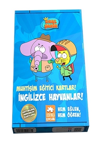 Kral Şakir Muhtişim Eğitici Kartlar Ingilizce Hayvanlar
