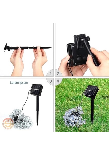 30 Ledli Solar Çiçekli Rgb Bayçe Aydınlatma Dekorasyon Güneş Enerjili fırsatları