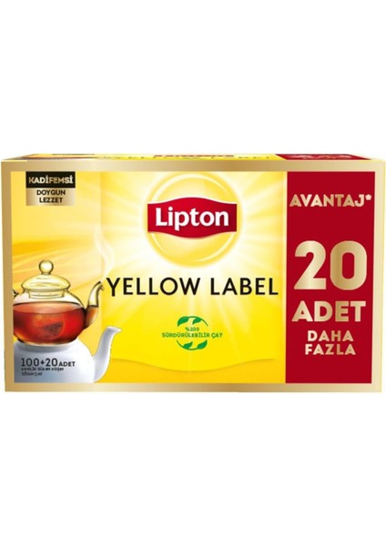 Lipton Yellow Label 120LI Demlik Poşet Çay