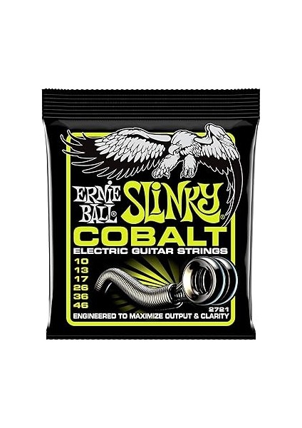 Ball Normal Slinky Kobalt Elektro Gitar Telleri, Ölçü 10-46 fırsatları