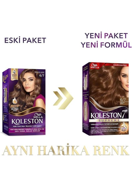 Koleston Supreme Saç Boyası 6/7 Çikolata Kahve X3'lü Set modelleri