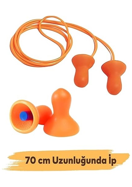 Adet) Kulak Tıkacı 26 Db Yıkanabilir Ipli Tıkaç Gürültü Ses Önleyici Yüzme Su Kaçma Kulak Koruyucu modelleri