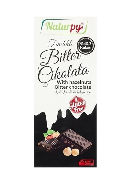 Naturpy Glutensiz Fındıklı Bitter Çikolata 100 G modelleri