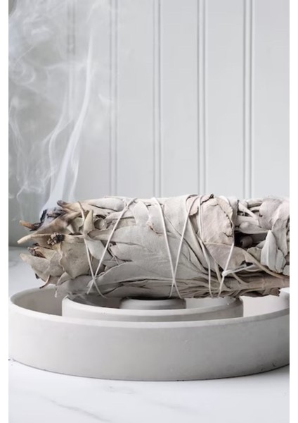 Gri Dairesel Şamdan Dekoratif Beton fırsatları