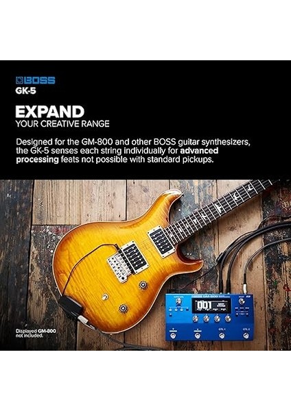 Boss Elektro Gitar Sensörü | Yeni Nesil Boss Gitar Sentezleyicileri Için | Serial Gk Arayüzü ile Uyumlu, Dijital Sinyalin Kararlı fırsatları