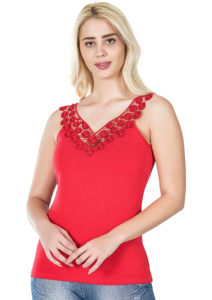 Derya Kurşun Güpürlü Kadın Tişört 268 indirimleri