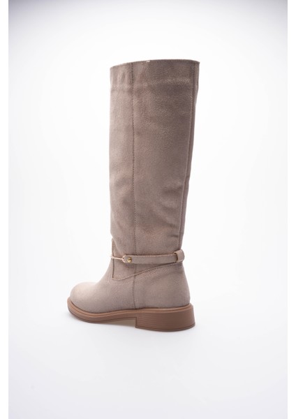 Kadın Süet Çekme Çizme Gold Tokalı Vizon Rionna fırsatları