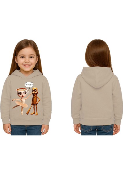 Unisex Brainrot Baskılı Çocuk Swaetshirt Kapüşonlu 3 Iplik Şardonlu fırsatları