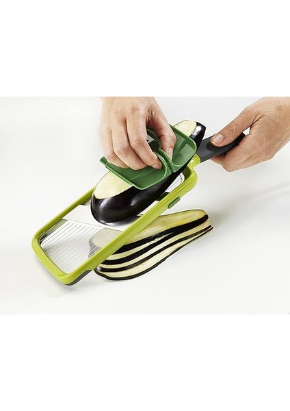 Joseph Multi-Grip Mutfak Mandolin, Ayarlanabilir Sebze Kesici ve Soğan Kesici, 3 Dilim Kalınlığı, Hassas Saplı, Yeşil modelleri