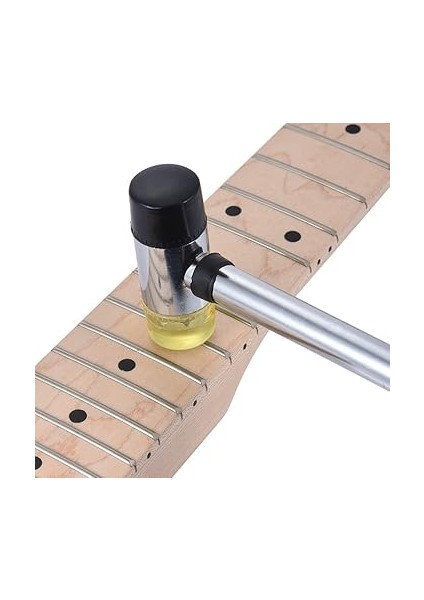 Çift Başlı Lastik Çekiç Çekiç Ayrılabilir Değiştirilebilir Perde Klavye Fretwork Gitar Bas Ukelele Mandolin Için Kurulum Aracı indirimleri