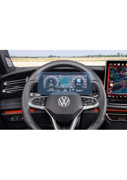 Case Dijital Gösterge Panel 9h Nano Ekran Koruyucu 2024 Volkswagen Tiguan E-Tsi 10.25 Inç ile Uyumlu