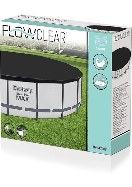 5,49M Pvc Havuz Örtüsü 549 cm Çapındaki Yuvarlak Yer Üstü Havuzlar Için 555 cm Çap modelleri