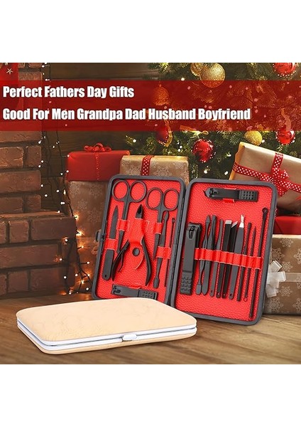 Manicure 18 Parça Manikür Pedikür Seti (Siyah-Kırmızı) fiyatları