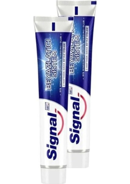 Signal Beyazlatıcı Sistem Diş Macunu 50 ml 2'li Set fiyatları