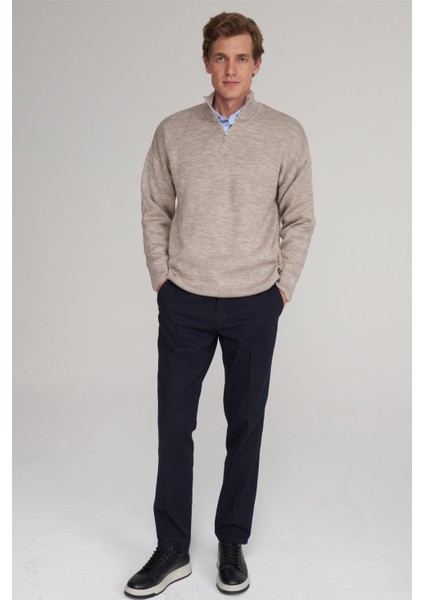 Çetinkaya Mentality 5292 Fermuarlı Dik Yaka 2/35 Akrilik Triko Vizonmelanj fiyatları