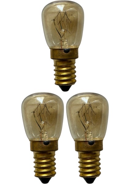 (3 adet) Ledvance 25W Sarı Işık E14 Duylu (Ince Duy) Fırın Ampulü