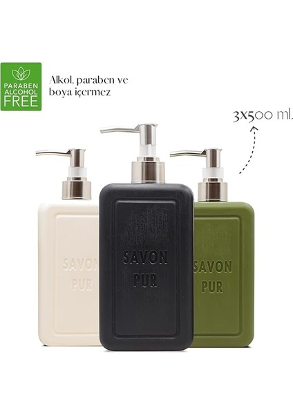 De Royal Savon Pur Luxury Vegan Sıvı Sabun 500 ml 3 Adet (Karma Paket) fiyatları