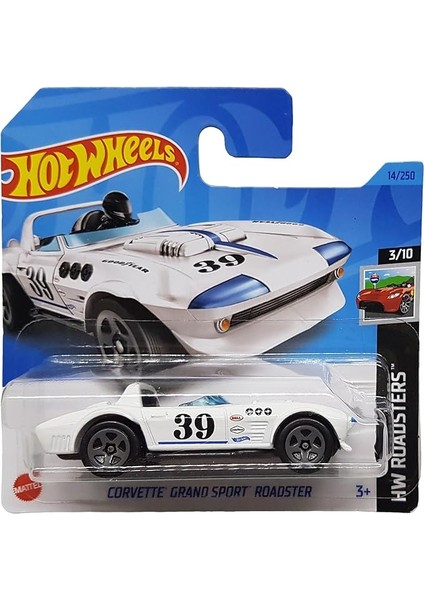 Wheels - Corvette Grand Sport Roadster - Hw Roadsters 3/10 - HKK09 - Short Card - Gm - Bell - Good Year - Mattel 2023