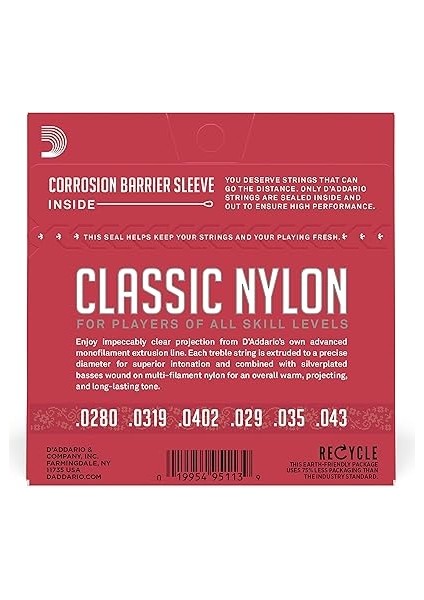 EJ27N 4/4 Normal Tension Klasik Gitar Teli modelleri