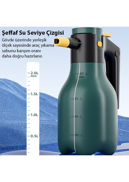 2l Yüksek Basınçlı Şarjlı Köpük Makinası Oto Yıkama Pompası Köpük Püskürtücü fırsatları