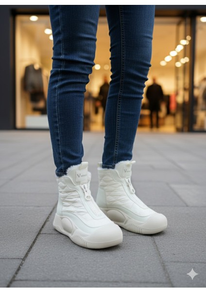 Önü Fermuarlı Içi Kürklü Kadın Kar Botu B439 fiyatları