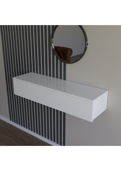 2 Çekmeceli 100CM Modern Dresuar, Makyaj Masası, Konsol,duvarrafı Mdf