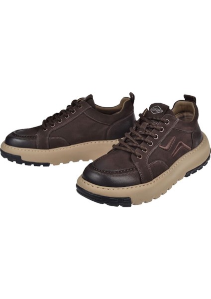 Nubuk Deri Hafif Taban Erkek Spor Ayakkabı GJ-25K552 Kahve Nubuk fırsatları