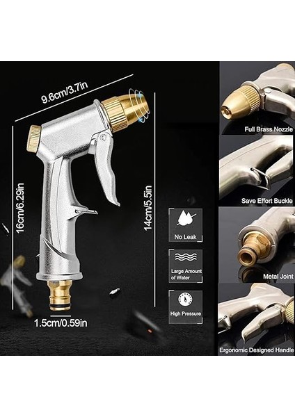 Tam Pirinç Başlıklı, %100 Ağır Hizmet Tipi Metal Su Tabancası, Bahçe Hortumu Püskürtme Tabancası, Sulama Tesisleri, Duş Evcil Hayvanı, Araba Yıkama Için Yüksek Basınçlı Püskürtme Nozulu fiyatları