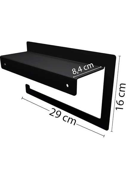 Kağıt Havlu Askısı, Mutfak ve Banyo Için Yapışkanlı Kağıt Havluluk, Metal Havlu Tutacağı (Siyah) indirimleri