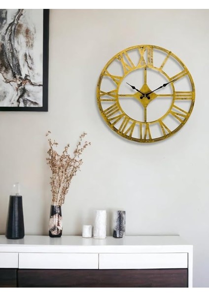 DM30 Serisi Roma Rakamlı Metal Duvar Saati Siyah 30 cm modelleri