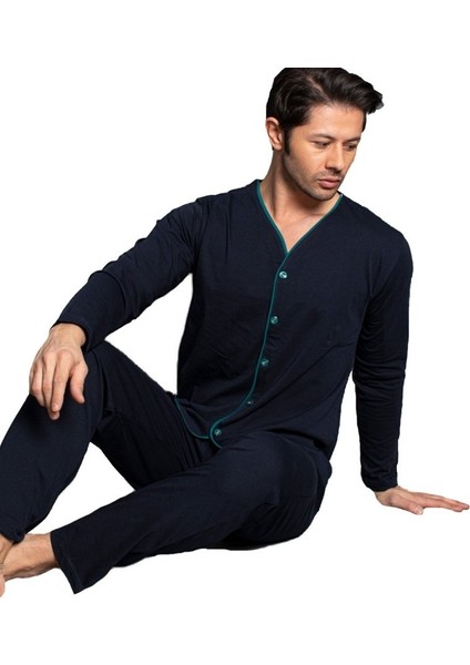 Marco Leone Kışlık Interlok Kumaş Önden Düğmeli Erkek Pijama Takımı M–2xl fırsatları