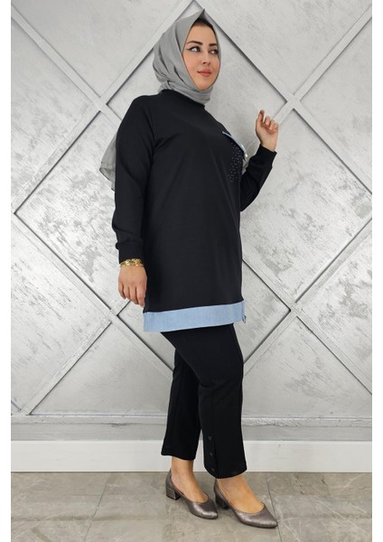 Kadın Broş ve Kombin Detaylı Tesettür Tunik fiyatları