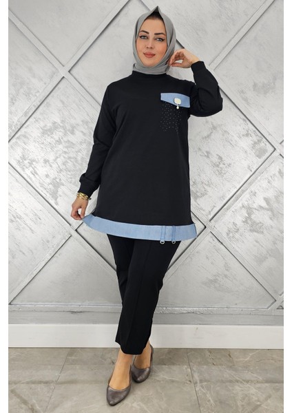 Kadın Broş ve Kombin Detaylı Tesettür Tunik modelleri