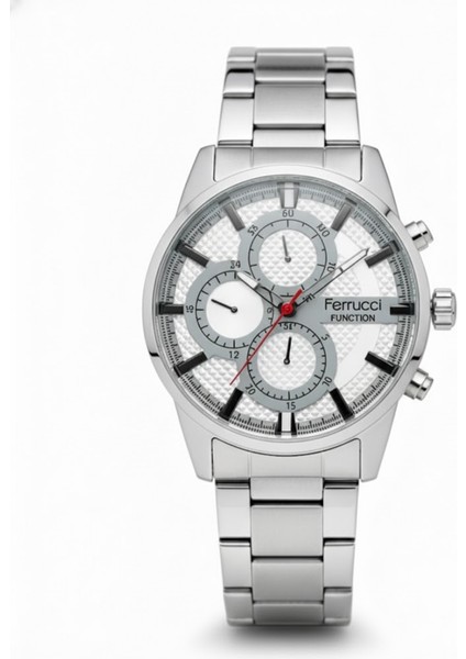 Ferucci Ferrucci Erkek Kol Saati Gümüş Renk, Gümüş Kadran - Şık Metal Kordon, 2 Yıl Garantili