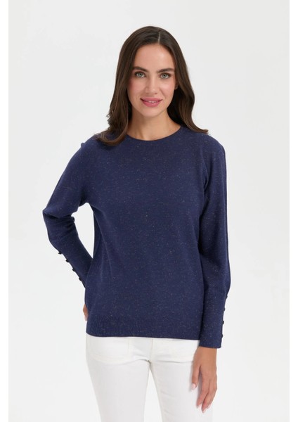 Kadın Sıfır Yaka Önü Kısa Arkası Uzun Bluz 23331 Indigo modelleri