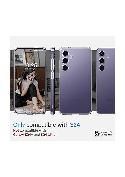 Galaxy S24 ile Uyumlu Kılıf Liquid Crystal 4 Tarafı Tam Koruma Crystal Clear - ACS07343 fiyatları