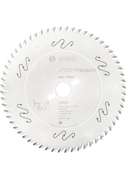 Professional Accessories Dairesel Testere Bıçağı Top Precision Wood, 250 x 30 x 3,2 Mm, 60, 2608642112 Için En Iyisi fırsatları