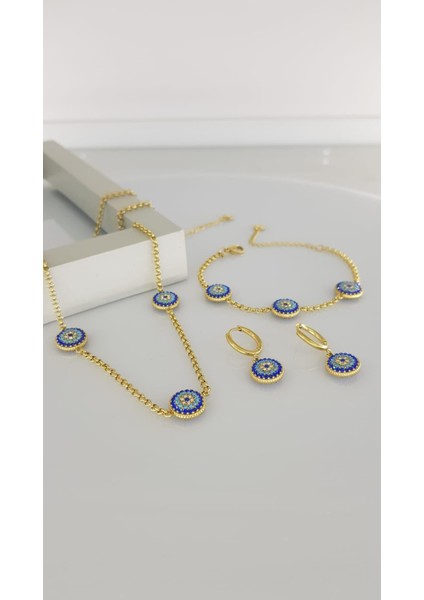 Kuyumcu Model Nazar Çelik Takı Seti
