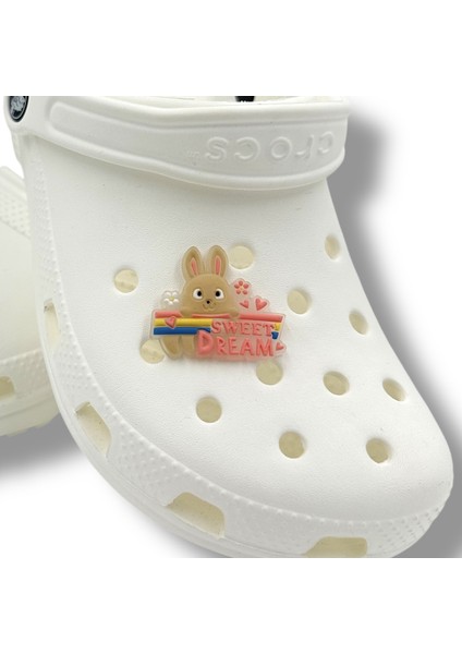 Terlik Süsü ve Aksesuarı , Çanta Süsü – Jibbitz 3D Sweet Dream Tavşanlı Figür Aksesuar