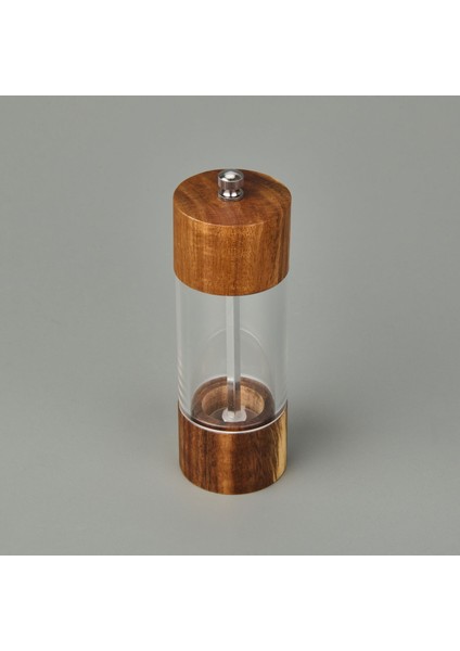 Akasya Küçük Boy Baharat Öğütücü - Açık Kahverengi / Şeffaf - 10 cm modelleri