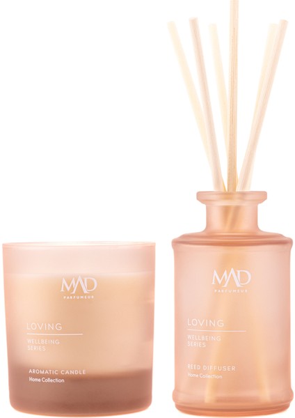 Mad Wellbeing Loving 190 ml Ortam Kokusu ve 200 gr Mum Seti