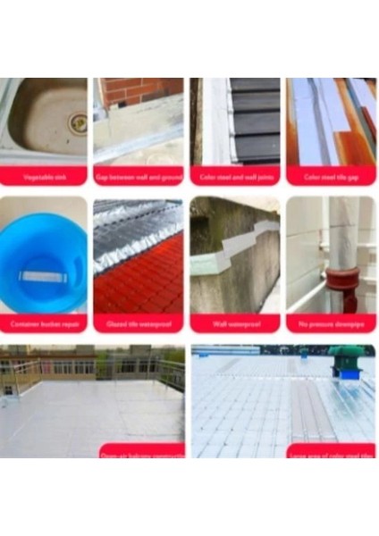 2 mt Yüksek Sıcaklık Dayanan Su Geçirmez Çatı Duvar Çatlak Onarıcı Yapışkan Bant Folyo 5 cm