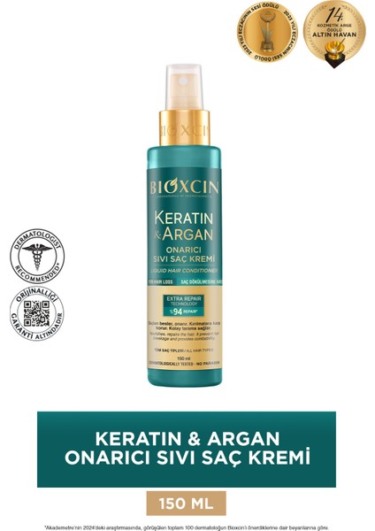 Bioxcin Saç Bakım Kremi Onarıcı Keratin & Argan 150 ml