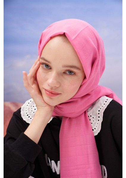 Damaküp Modal Jakar Şal Koyu Pembe