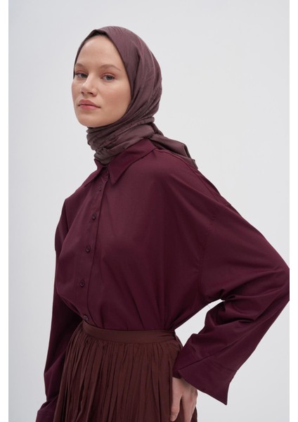 Simetrik Jakar Italyan Ipekli Şal Koyu Gül Kurusu modelleri