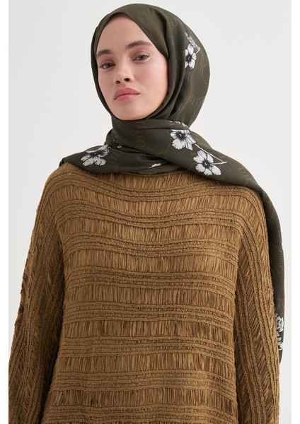 Floriva Monogram Floş Şal Haki